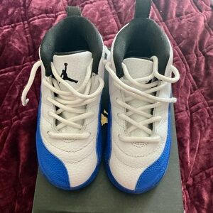 Jordan 12 Retro Whit/Black-Game Royal Sneakers-9c